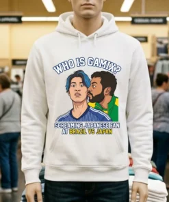 Who Is Gamix The Screaming Japanese Fan At Brazil Vs Japan Match T Shirt