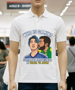 Who Is Gamix The Screaming Japanese Fan At Brazil Vs Japan Match T Shirt