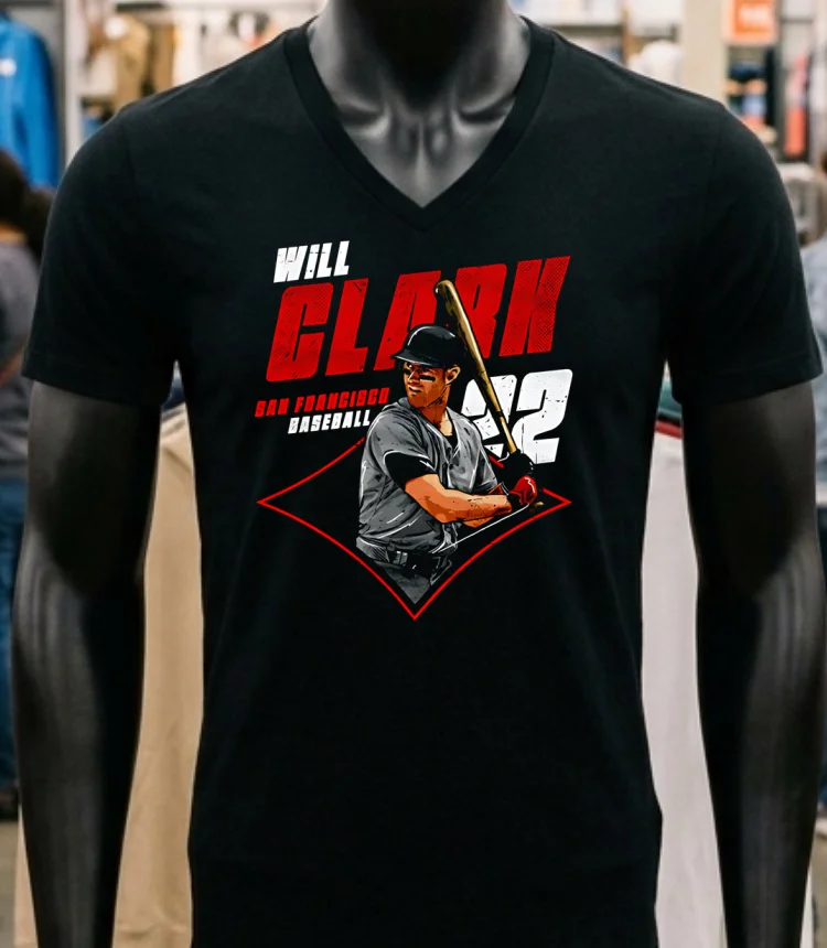 Will Clark San Francisco Diamond Number 22 Shirt - balck-shirt Will Clark San Francisco Diamond Number 22 Shirt Balck Shirt 1