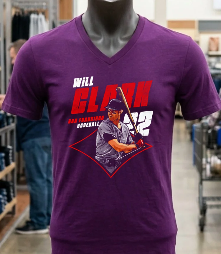 Will Clark San Francisco Diamond Number 22 Shirt Purple Shirt
