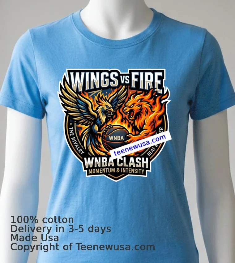 Wings Vs Fire Wnba Sport T Shirt - blue-shirt Wings Vs Fire Wnba Sport T Shirt Blue Shirt