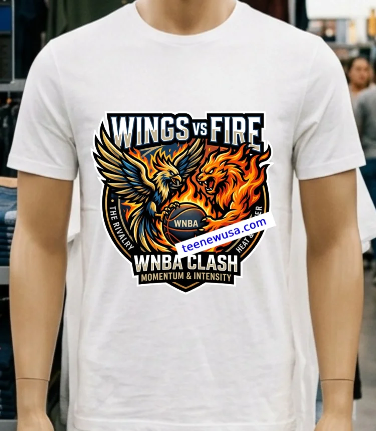 Wings Vs Fire Wnba Sport T Shirt - white-t-shirt Wings Vs Fire Wnba Sport T Shirt White T Shirt 1