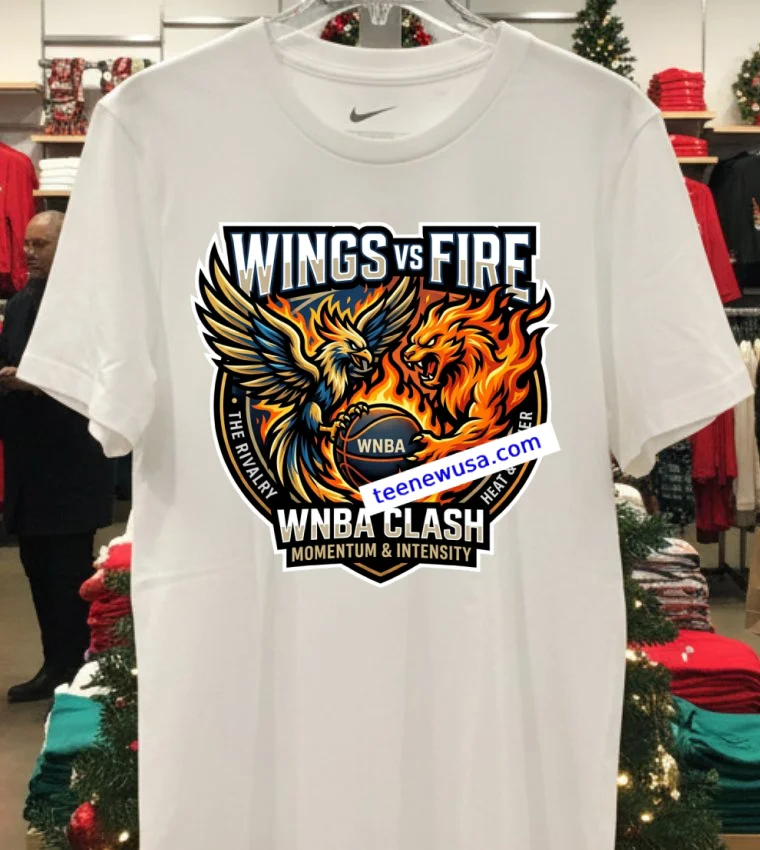 Wings Vs Fire Wnba Sport T Shirt - white-t-shirt Wings Vs Fire Wnba Sport T Shirt White T Shirt