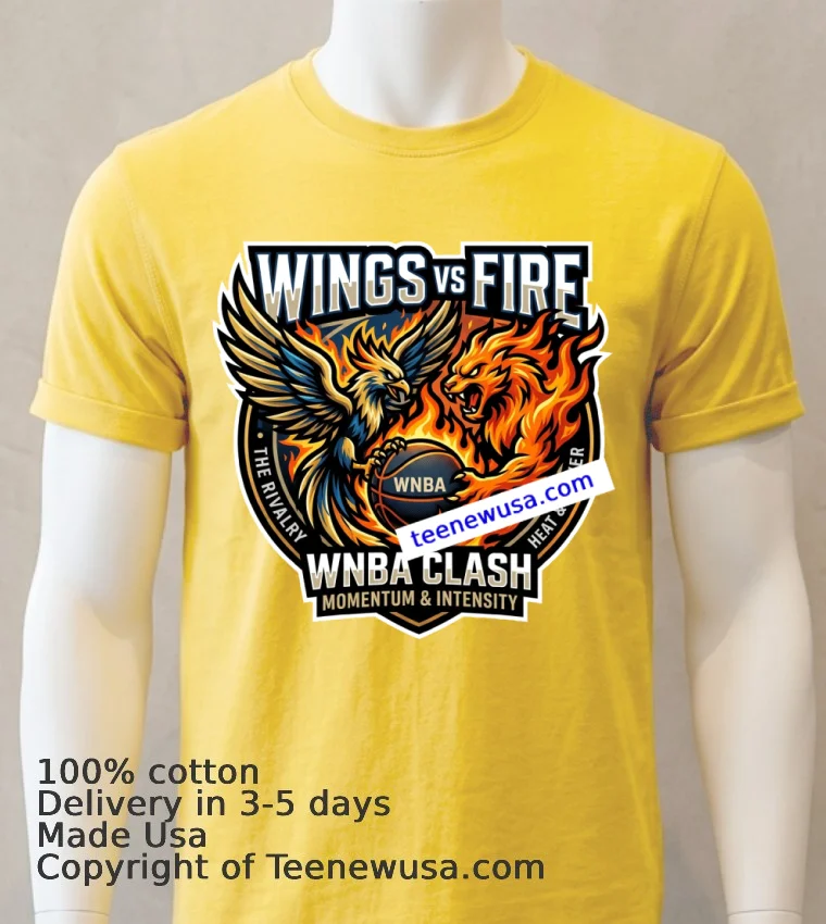 Wings Vs Fire Wnba Sport T Shirt - yellow-t-shirt Wings Vs Fire Wnba Sport T Shirt Yellow T Shirt