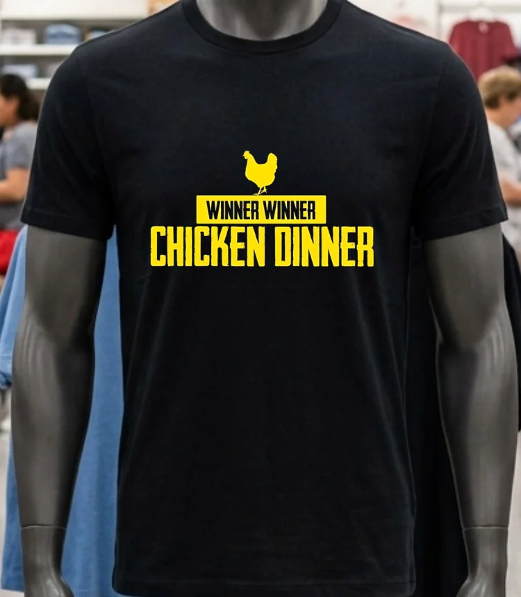 Winner Winner Chicken Dinner Pubg Shirt - balck-shirt Winner Winner Chicken Dinner Pubg Shirt Balck Shirt