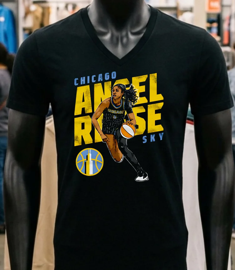 Wnba Angel Reese Chicago Sky Slant Shirt - balck-shirt Wnba Angel Reese Chicago Sky Slant Shirt Balck Shirt 1