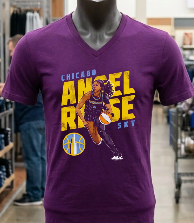 Wnba Angel Reese Chicago Sky Slant Shirt - purple-shirt Wnba Angel Reese Chicago Sky Slant Shirt Purple Shirt