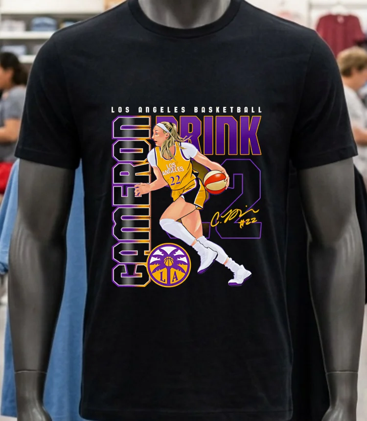 Wnba Cameron Brink Los Angeles Sparks Player Number 22 Shirt - balck-shirt Wnba Cameron Brink Los Angeles Sparks Player Number 22 Shirt Balck Shirt