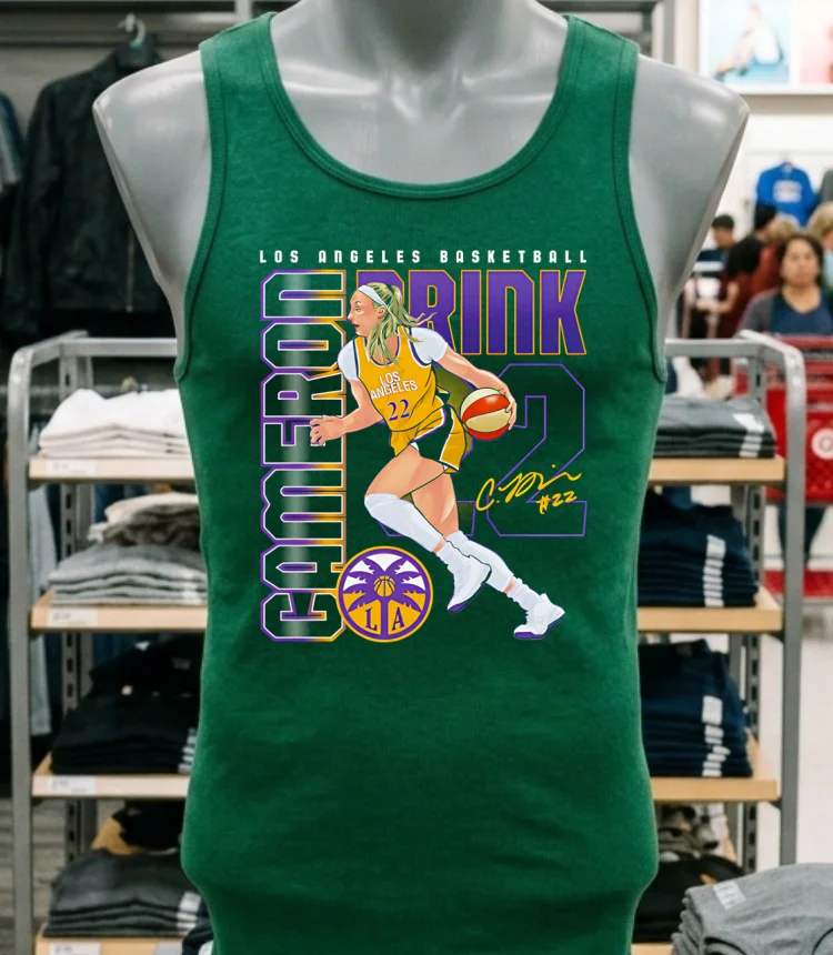 Wnba Cameron Brink Los Angeles Sparks Player Number 22 Shirt Green Shirt