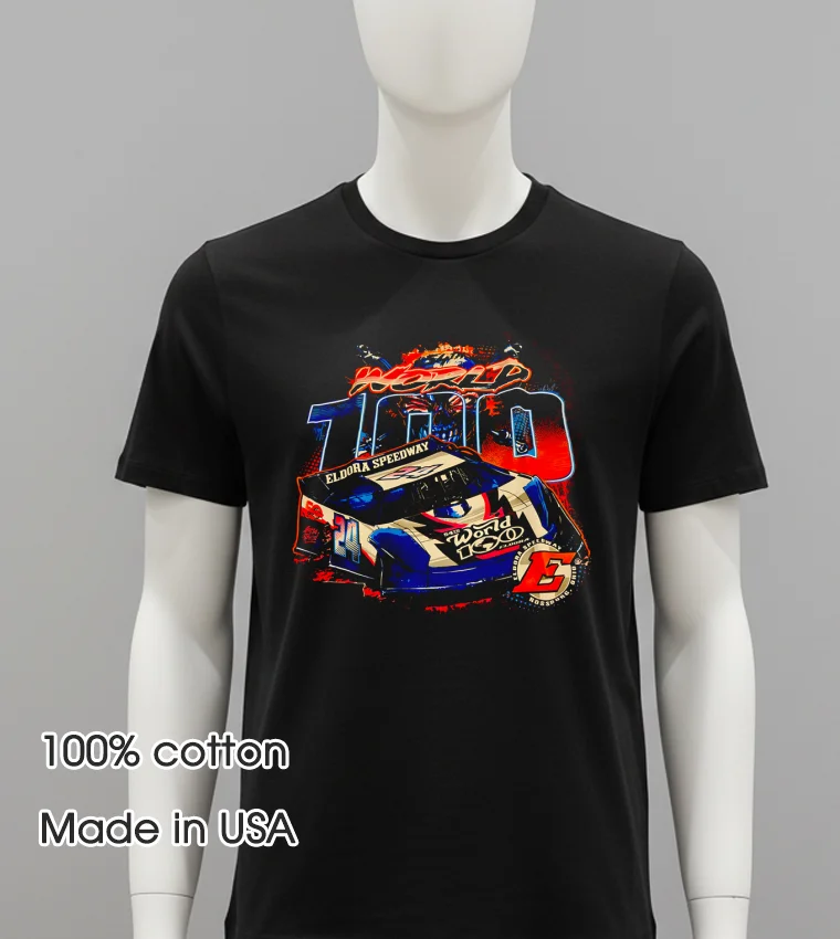 World 100 Eldora Speedway Graphic Shirt - balck-shirt World 100 Eldora Speedway Graphic Shirt Balck Shirt