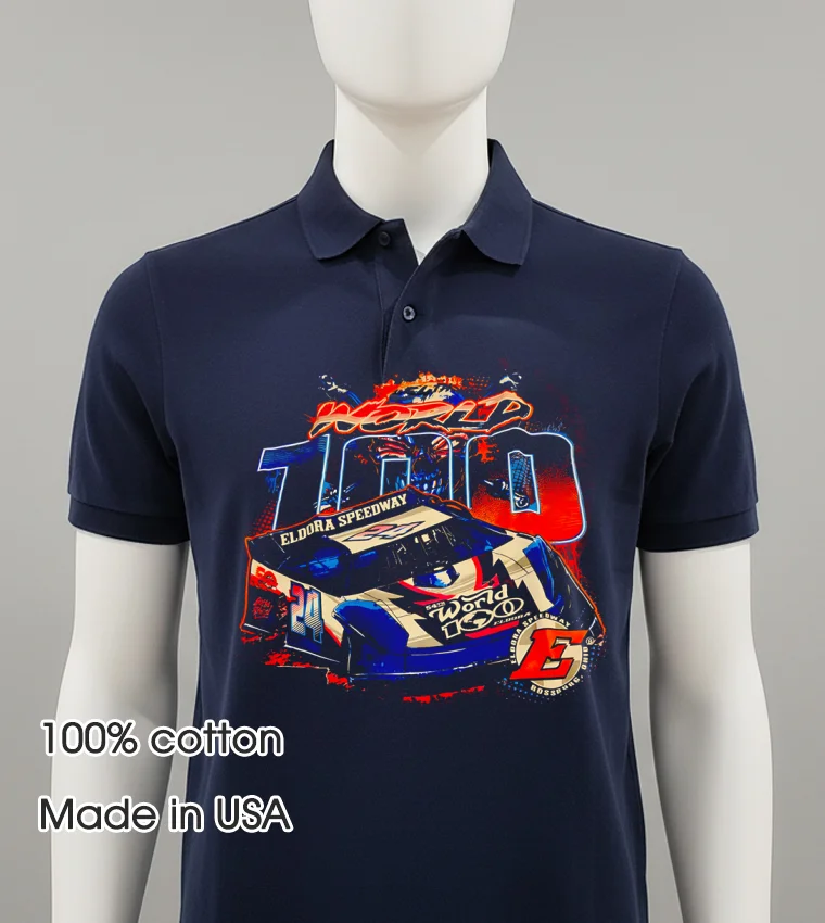 World 100 Eldora Speedway Graphic Shirt - navy-shirt World 100 Eldora Speedway Graphic Shirt Navy Shirt 2