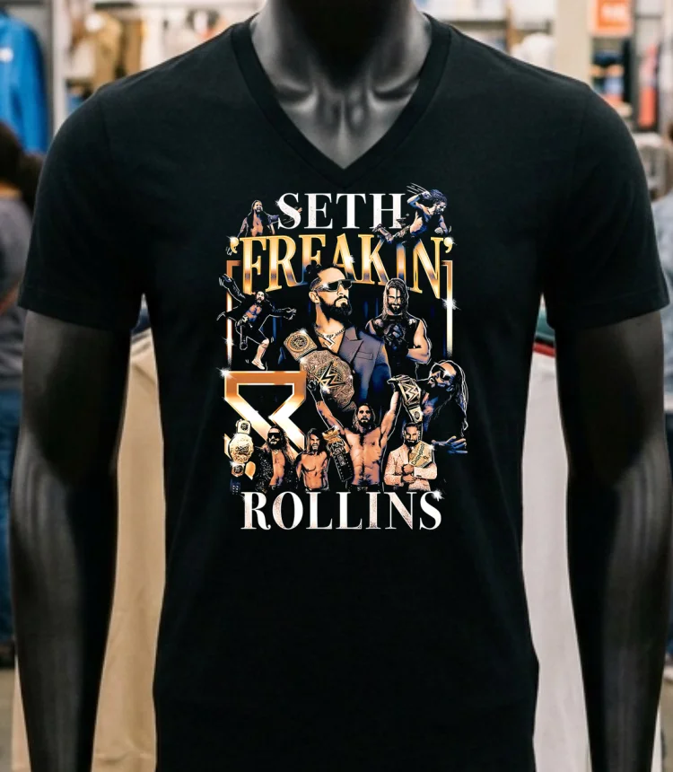 World Heavyweight Champion 2025 Seth Freakin Rollins Graphic Shirt Balck Shirt 1