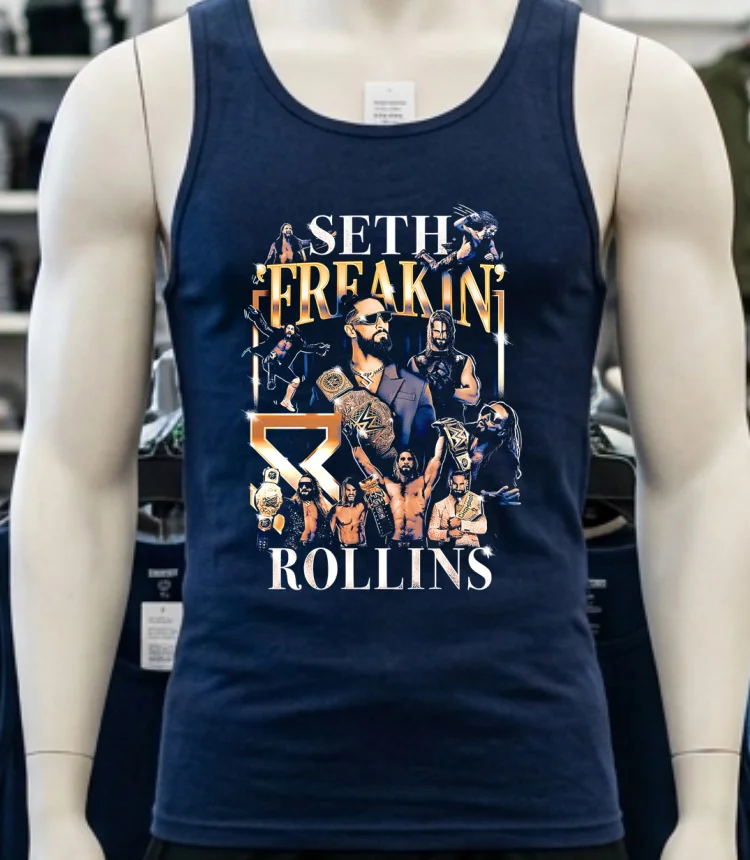 World Heavyweight Champion 2025 Seth Freakin Rollins Graphic Shirt Navy Shirt