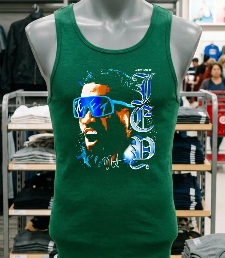 Wwe Jey Uso Jey Big Head Shirt Green Shirt