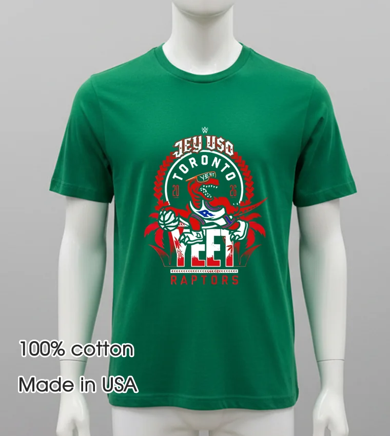 Wwe Jey Uso X Raptors Shirt - green-shirt Wwe Jey Uso X Raptors Shirt Green Shirt