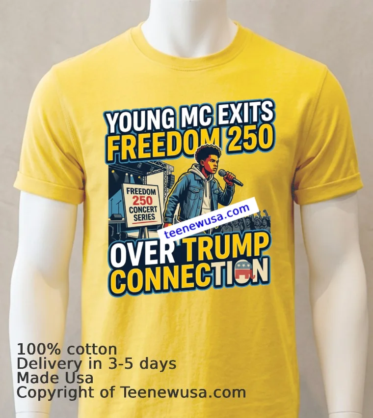 Young Mc Exits Freedom 250 Concert Series T Shirt Yellow T Shirt