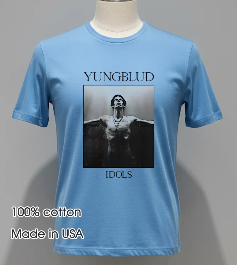 Yungblud Idols World Tour 2025 Shirt - blue-shirt Yungblud Idols World Tour 2025 Shirt Blue Shirt