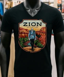 Zion National Park Male Skeleton Shirt
