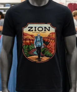 Zion National Park Male Skeleton Shirt
