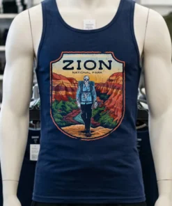 Zion National Park Male Skeleton Shirt