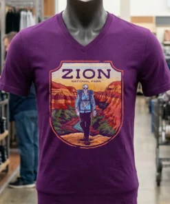 Zion National Park Male Skeleton Shirt