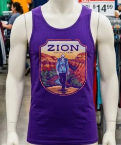 Zion National Park Male Skeleton Shirt